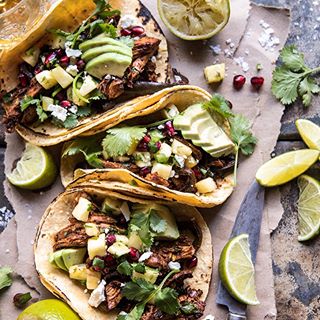 Instant Pot Spicy Pineapple Chicken Tacos. These are kind of a knock off of an al pastor style taco. I swapped the pork for chicken, and cooked everything in the instant pot (also have made in the slow cooker) and added a pomegranate pineapple salsa --> the best. Grab the recipe on halfbakedharvest.com #foodandwine #f52grams #buzzfeast #Christmas #appetizer #imsomartha #CLkitchen #howiholiday Instant Pot Spicy Pineapple Chicken Tacos. These are kind of a knock off of an al pastor style taco. I swapped the pork for chicken, and cooked everything in the instant pot (also have made in the slow cooker) and added a pomegranate pineapple salsa --> the best. Grab the recipe on halfbakedharvest.com #foodandwine #f52grams #buzzfeast #Christmas #appetizer #imsomartha #CLkitchen #howiholiday